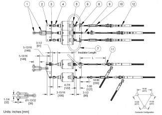 Dead-end Assembly - Tri-Bundle Conductor, Triple Insulator, 50K